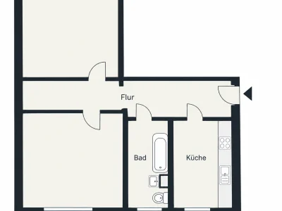 2 Raum Wohnung in 10369 Fennpfuhl, Lichtenberg