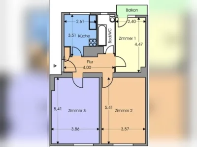 Schöne 3-Zi Whng. nahe Ku'Damm (Balkon, EBK) gegen Stuttgart