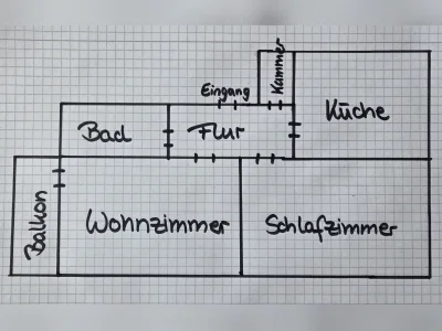 2 Raum Wohnung im Grünen
