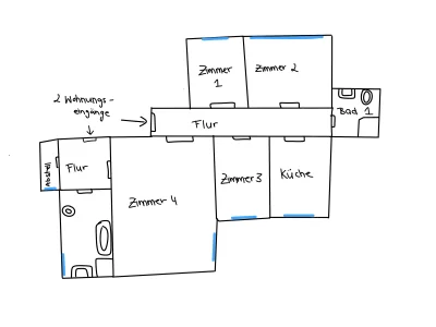 4 Zimmer Wohnung in Düsseltal Nähe Rethelstraße