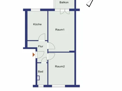NUR Landeseigene - PBerg: Charmante 2-Zimmer-Wohnung
