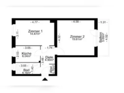2-Zimmer-Wohnung in Berlin Mitte, 53 m²