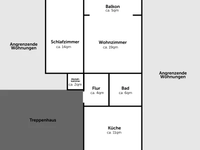 Von 2 zu 3 Zimmer / SAGA (WBS erforderlich)