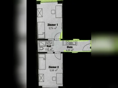 günstige zentrale Single-Wohnung mit Terrasse