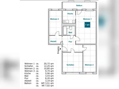 4-Zimmer-Wohnung in Dresden, Prohlis