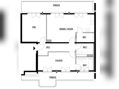 Tausche 3-Zimmer Penthouse