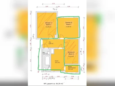 1 Zimmer in Hannover, Buchholz-Kleefeld, 17 m²
